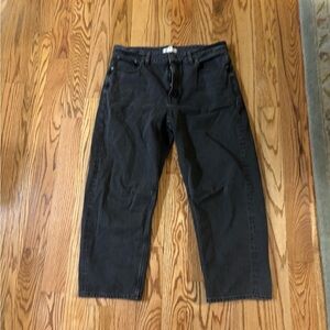 Madewell Women’s darted barrell-leg Jean black size 30